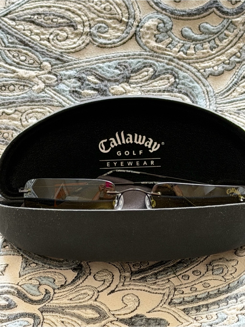 Callaway Women’s Rimless Golf Sunglasses - Black/Brown Lenses